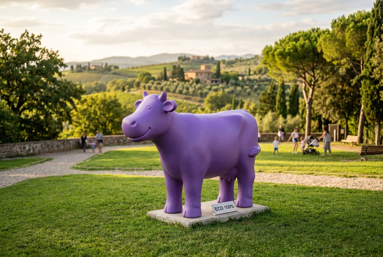 Mucca Viola nel parco